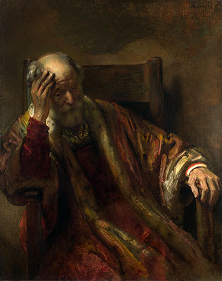 An Old Man in an Armchair, n.d. by Rembrandt | Canvas Print