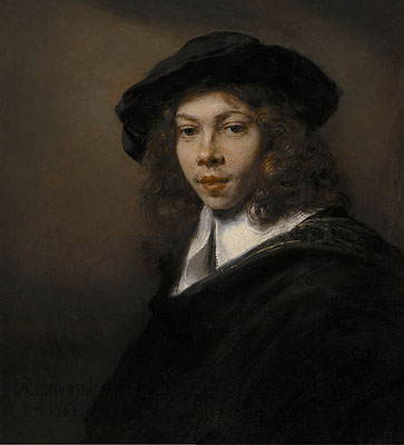 Portrait of a Young Man, 1666 | Rembrandt | Giclée Leinwand Kunstdruck