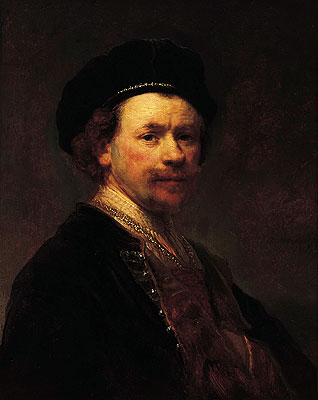 Self-Portrait, c.1636/38 | Rembrandt | Giclée Leinwand Kunstdruck