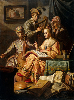Musical Allegory, 1626 | Rembrandt | Giclée Leinwand Kunstdruck