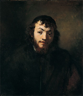 Büste eines jungen Juden, n.d. von Rembrandt | Leinwand-Kunstdruck