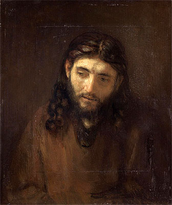 Christuskopf, c.1648/56 von Rembrandt | Leinwand-Kunstdruck