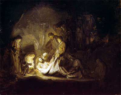 Die Grablegung, c.1630 von Rembrandt | Leinwand-Kunstdruck