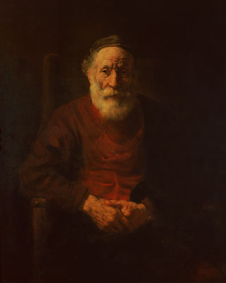 An Old Man in Red, c.1652/54 | Rembrandt | Giclée Leinwand Kunstdruck