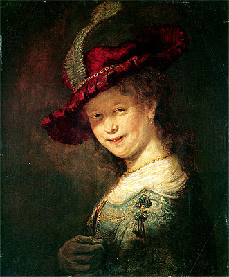 Portrait of the Young Saskia, 1633 | Rembrandt | Giclée Leinwand Kunstdruck