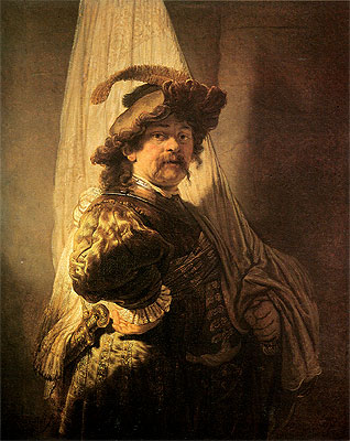 Standard Bearer, 1636 | Rembrandt | Giclée Leinwand Kunstdruck