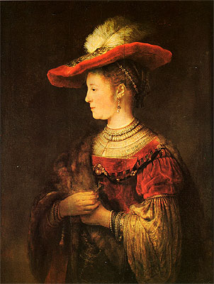 Rembrandt | Saskia with a Bonnet, c.1642 | Giclée Canvas Print