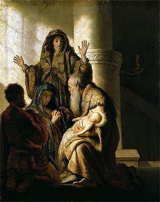 Simeon in the Temple, c.1628 | Rembrandt | Giclée Canvas Print