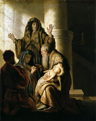 Simeon im Tempel, c.1628 | Rembrandt