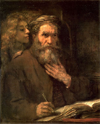Evangelist Matthew, 1661 | Rembrandt | Giclée Canvas Print