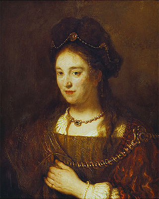 Saskia, 1643 | Rembrandt | Giclée Canvas Print