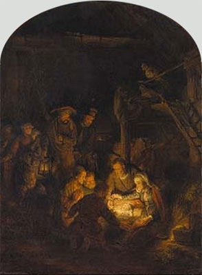 Rembrandt | Adoration of the Shepherds, 1646 | Giclée Canvas Print