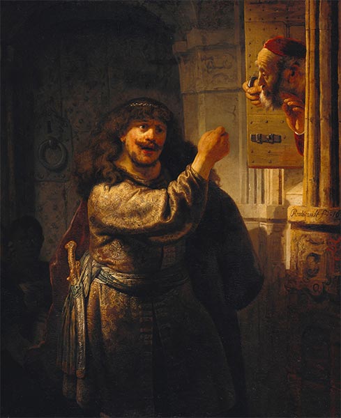 Samson Threatening His Father-in-Law, 1635 | Rembrandt | Giclée Canvas Print