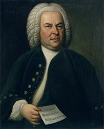 Porträt von Johann Sebastian Bach, c.1746/48 von Elias Gottlob Haussmann | Leinwand Kunstdruck