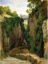 Rocky Ravine at Sorrento, 1823 by Heinrich Reinhold | Canvas Print