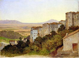 View of Olevano, c.1821/24 by Heinrich Reinhold | Canvas Print