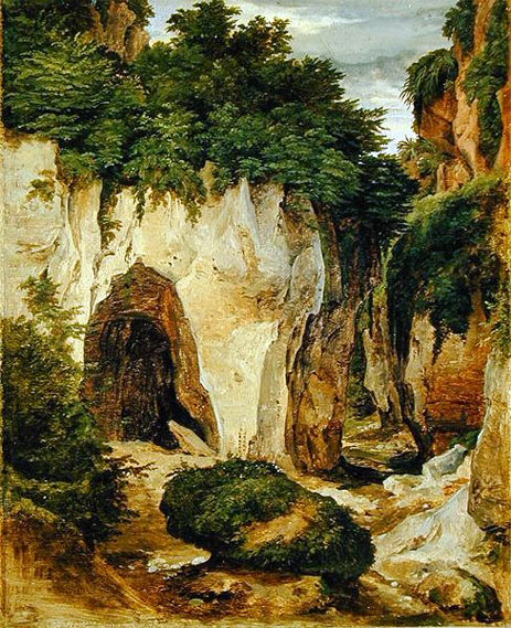 Felsen bei Sorrent, 1823 | Heinrich Reinhold | Giclée Leinwand Kunstdruck