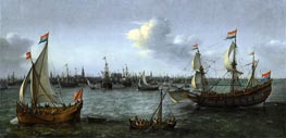 The Harbour in Amsterdam, 1630 by Hendrick Cornelisz. Vroom | Canvas Print