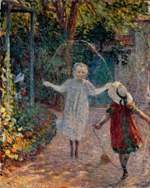 Children Jumping Rope in Garden, n.d. | Henri Lebasque