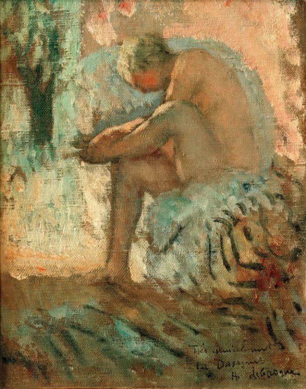 Seated Nude in the Garden (Le Cannet), 1926 | Henri Lebasque | Giclée Canvas Print