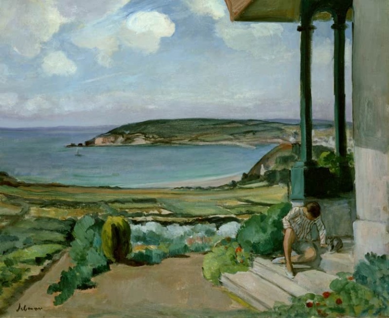 The Garden Above the Bay of Morgat, 1924 | Henri Lebasque | Giclée Canvas Print