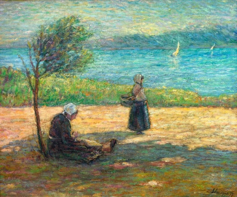Two Women from Brittany by the Sea, 1897 | Henri Lebasque | Giclée Canvas Print