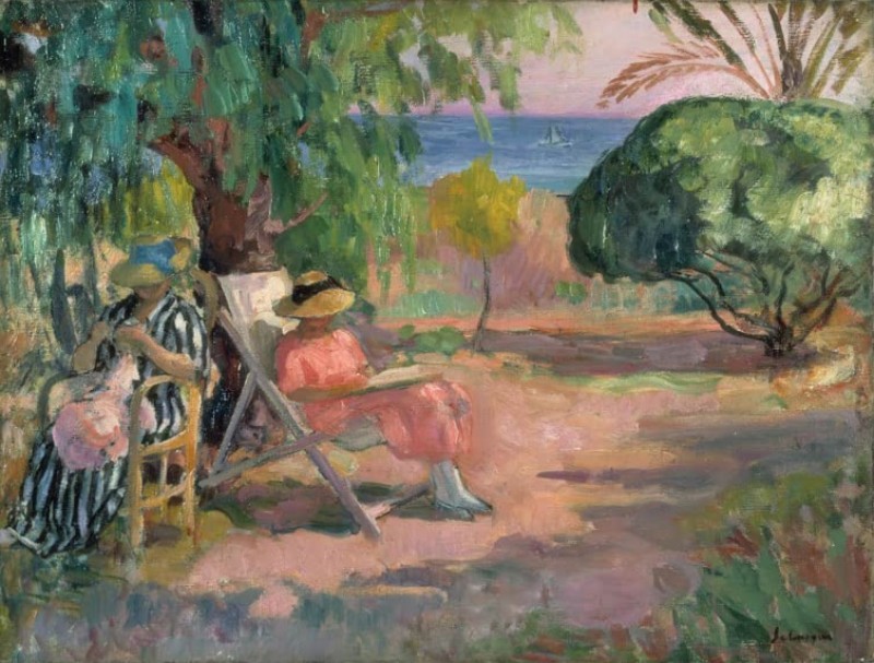 Woman Sewing, n.d. | Henri Lebasque | Giclée Canvas Print