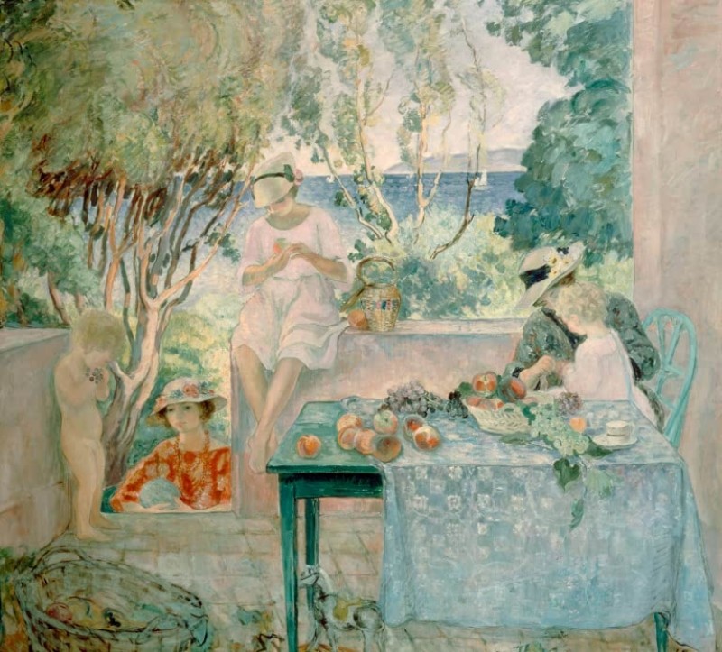 Tea on the Terrace in Saint-Maxime, 1900 | Henri Lebasque | Giclée Canvas Print