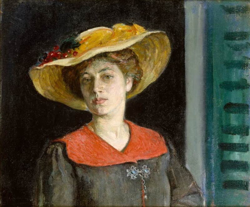 Woman with Yellow Hat, 1920 | Henri Lebasque | Giclée Canvas Print