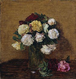 Roses in a Vase, 1878 by Fantin-Latour | Canvas Print
