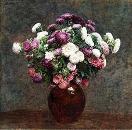 Asters in a Vase, 1875 by Fantin-Latour | Canvas Print
