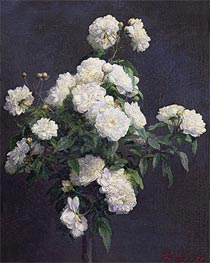 Still Life of White Peonies, 1870 by Fantin-Latour | Canvas Print