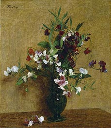 Sweet Peas in a Vase, 1888 by Fantin-Latour | Canvas Print