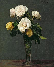 Roses in a Champagne Flute, 1873 by Fantin-Latour | Canvas Print
