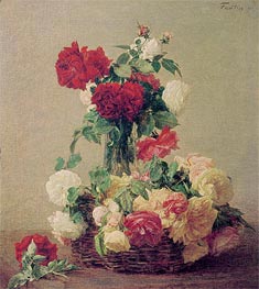 Roses, 1891 by Fantin-Latour | Canvas Print
