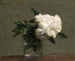 Roses, 1871 von Fantin-Latour | Leinwand Kunstdruck