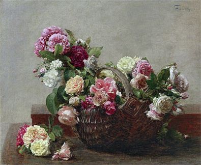 Basket of Roses • Fantin-Latour • Canvas Print • Museum
