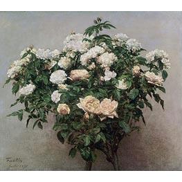 Stillleben mit weißen Rosen - Fantin-Latour