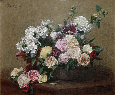 Roses, 1881 | Fantin-Latour | Giclée Canvas Print