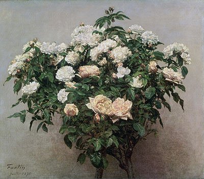 Still Life with White Roses, 1875 | Fantin-Latour