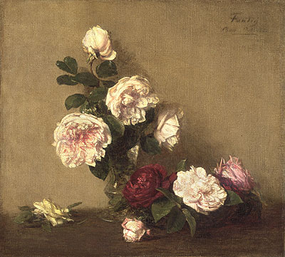 Still Life with Roses of Dijon, 1882 | Fantin-Latour