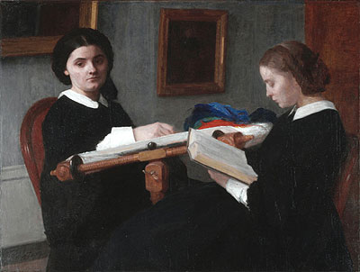 Fantin-Latour | The Two Sisters, 1859 | Giclée Canvas Print