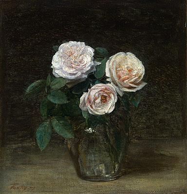 Fantin-Latour | Still Life - Roses, 1877 | Giclée Canvas Print