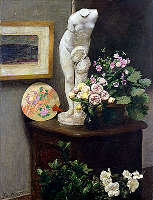 Still Life with Torso and Flowers, 1874 | Fantin-Latour | Giclée Canvas Print