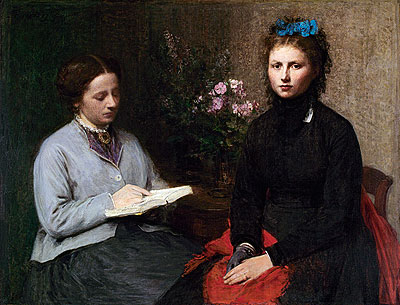 The Reading, 1870 | Fantin-Latour | Giclée Leinwand Kunstdruck