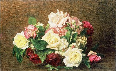 Roses, 1882 | Fantin-Latour | Giclée Canvas Print