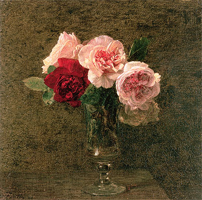 Still Life of Pink and Red Roses, 1886 | Fantin-Latour | Giclée Canvas Print