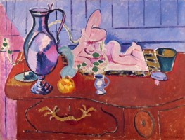 Pink Statuette and Jug on a Red Chest of Drawers, 1910 | Matisse