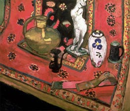 Statuette und Vasen auf einem Orientteppich, 1908 von Matisse | Leinwand Kunstdruck