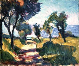 Korsische Landschaft. Oliven | Matisse | Gemälde Reproduktion